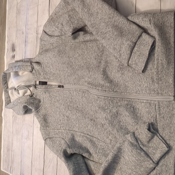 Figs Jackets & Blazers - Figs gray zipped sweatshirt hooded jacket size medium